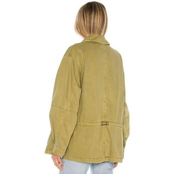 Free People Seize The Day Jacket Army Green Size Large - Picture 7 of 9